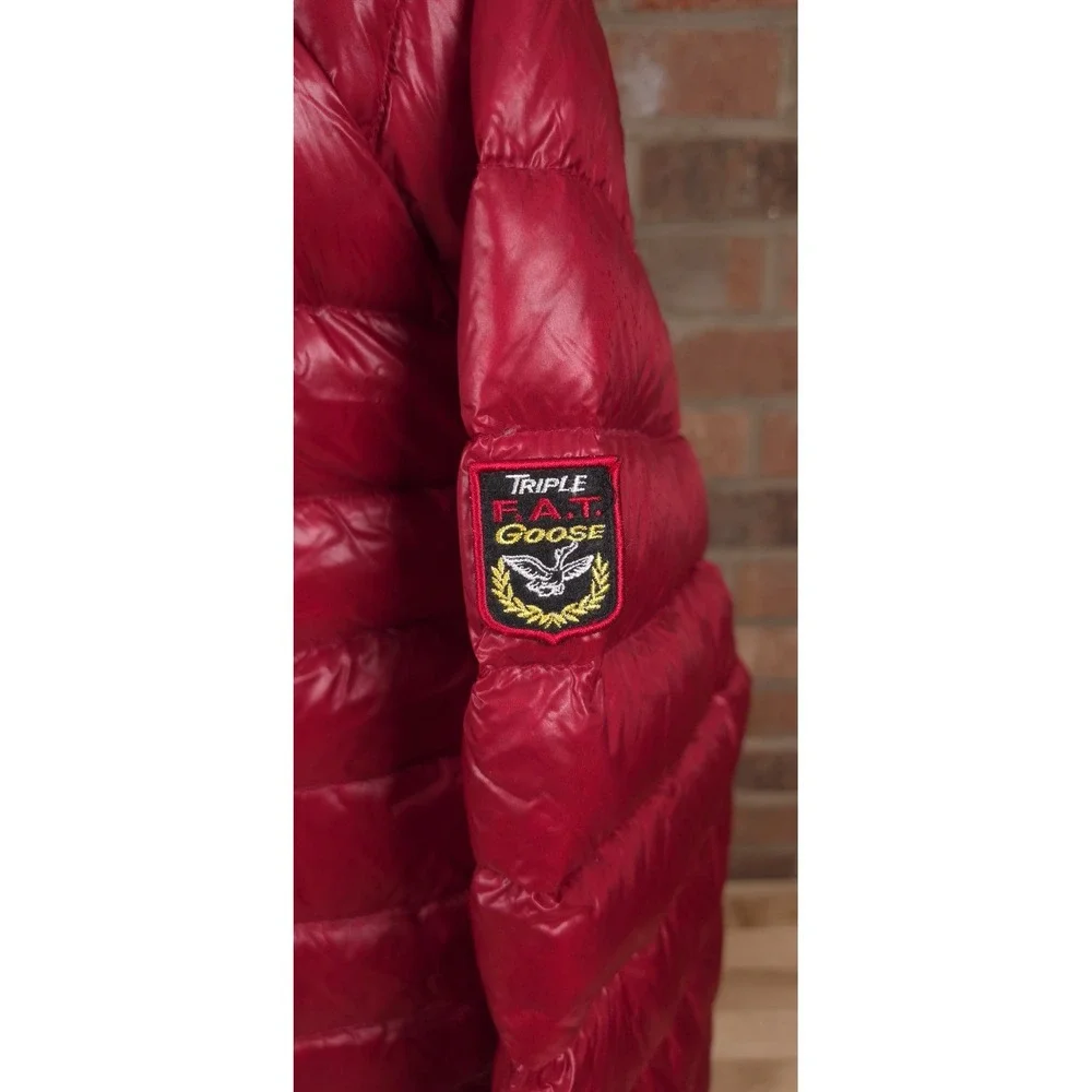 Triple Fat Goose Mens Size 2XL Red Full Zip Puffer Down Jacket